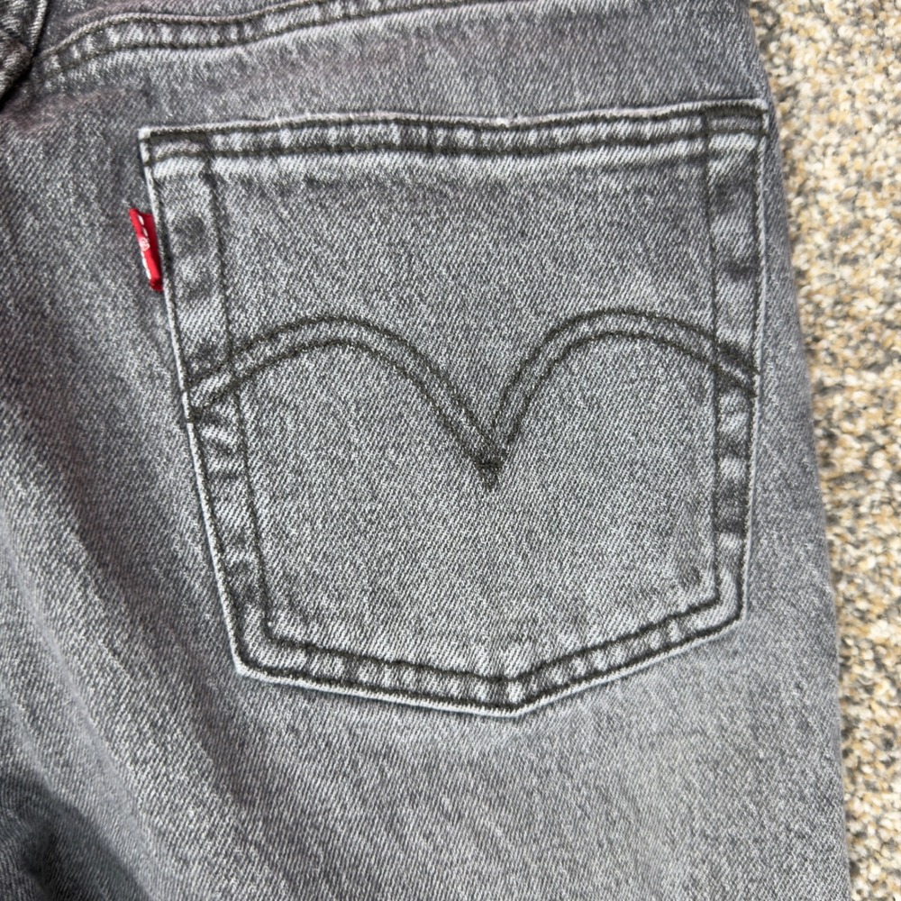 Levis Premium 501 Original Gray Straight Leg High Rise Button Fly Jeans Womens‎ - Picture 12 of 12